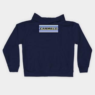 Carmelo City in Uruguay Flag Stripes Kids Hoodie